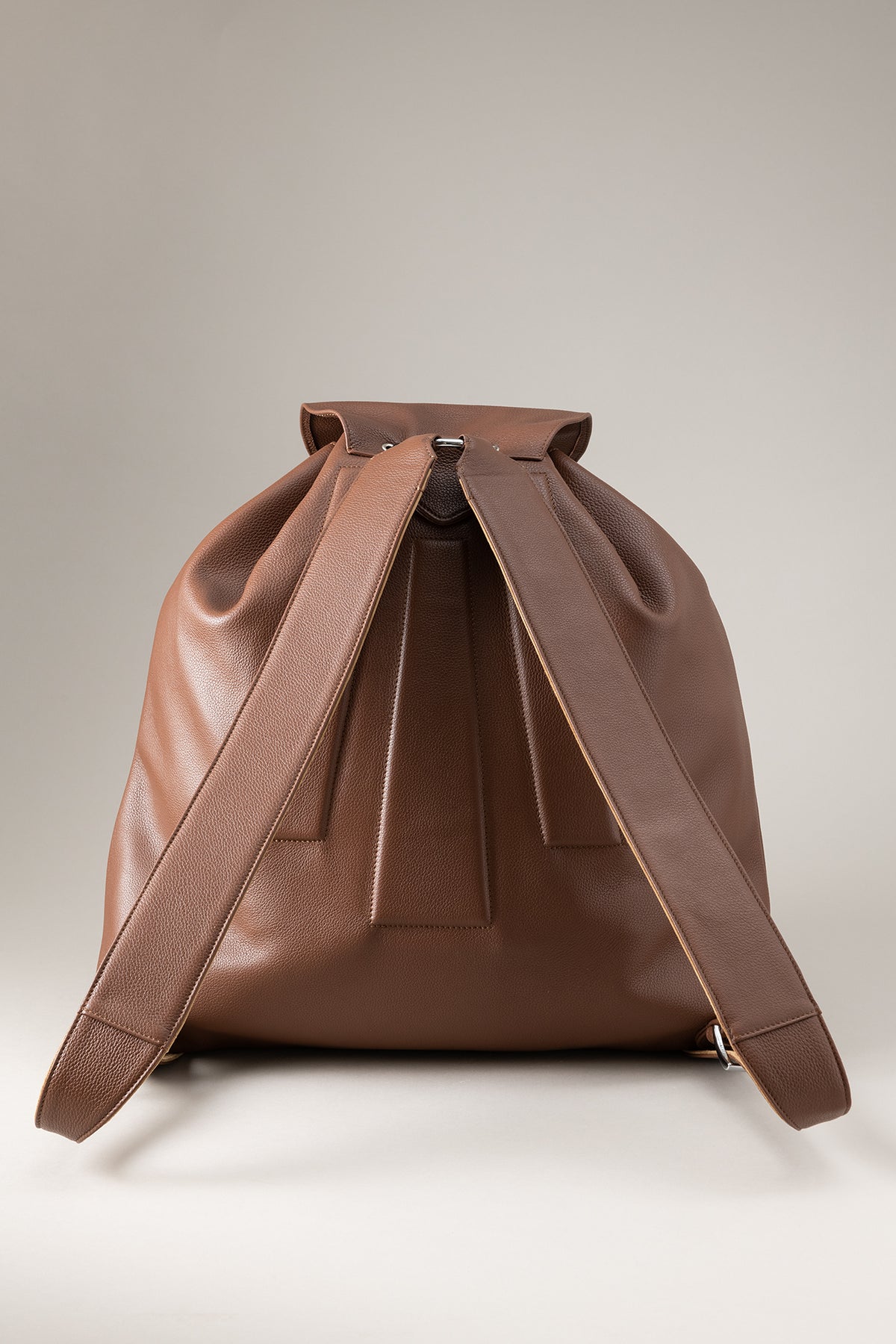 brown leather drawstring backpack The Real Leather Co stained buffalo leather and will keep your hands free while youre on the go Time and Tru Women's Faux