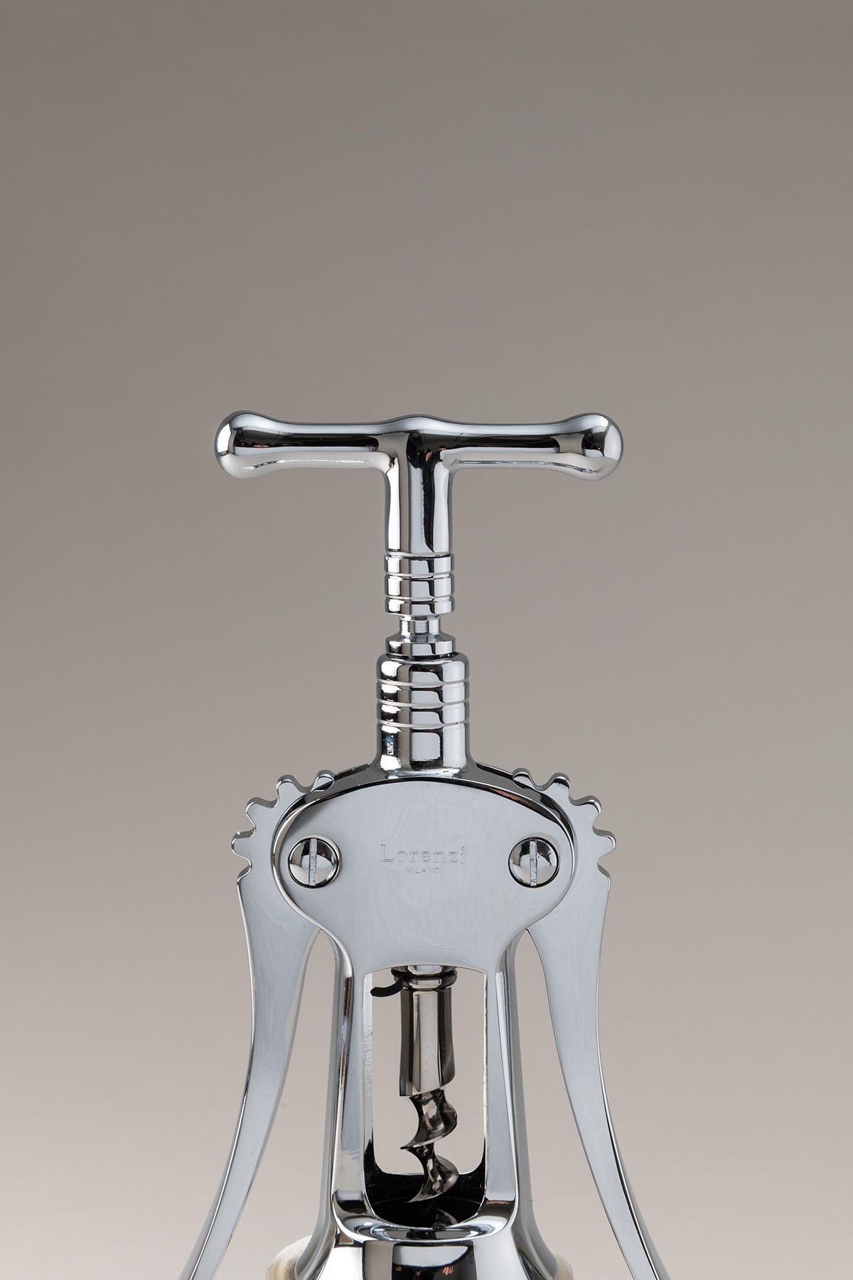 Brass double lever corkscrew – Lorenzi Milano