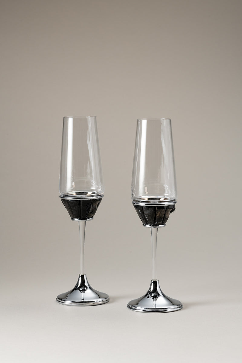 Set of 2 Oryx Flute champagne