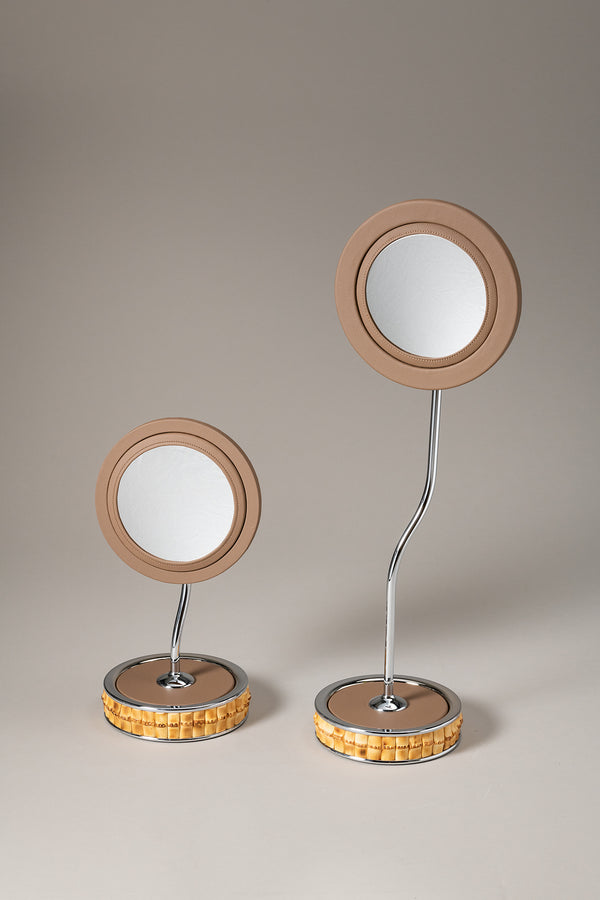 Bamboo root Table mirror