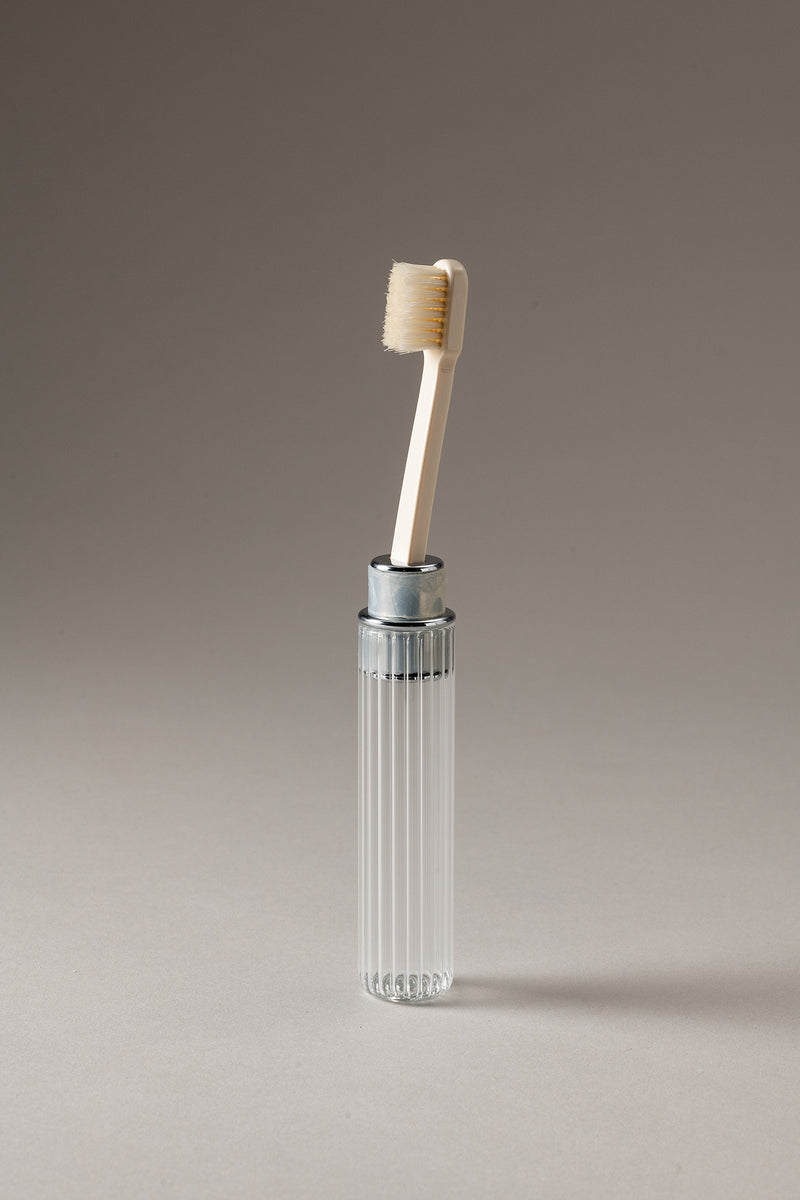 Chrome plated brass Traveling toothbrush