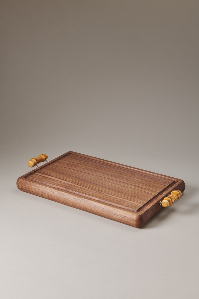 Tagliere con impugnature in Bambù - Bamboo root Cutting board with handles