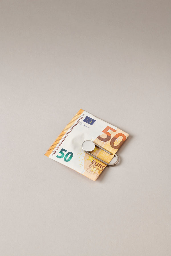 Ferma soldi con decoro in argento - Paper clip