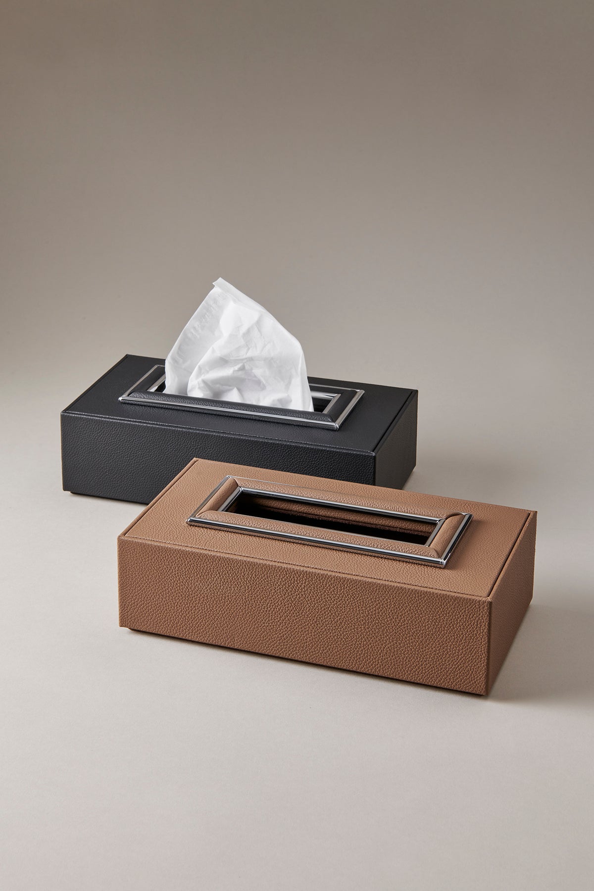 Nautical leather Rectangular tissue box – Lorenzi Milano
