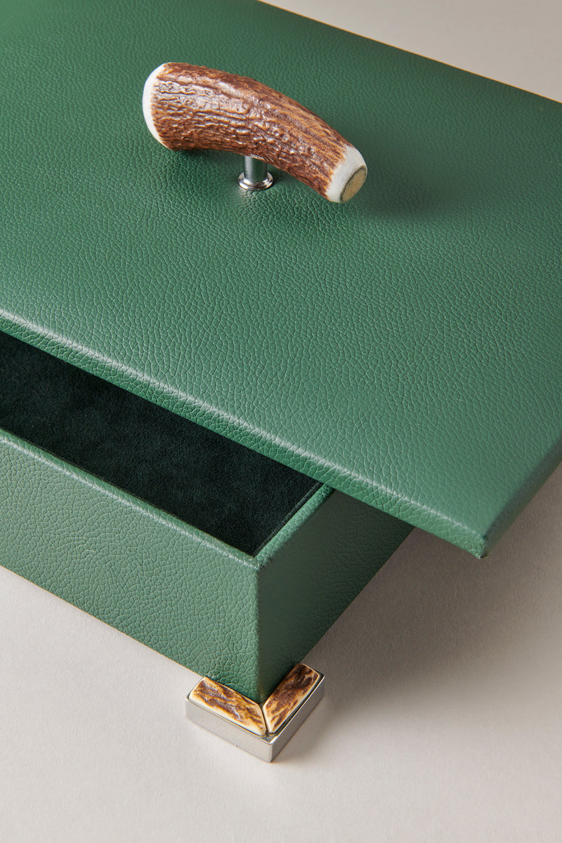 Porta oggetti rettangolare - Rectangular tidy box nautical leather