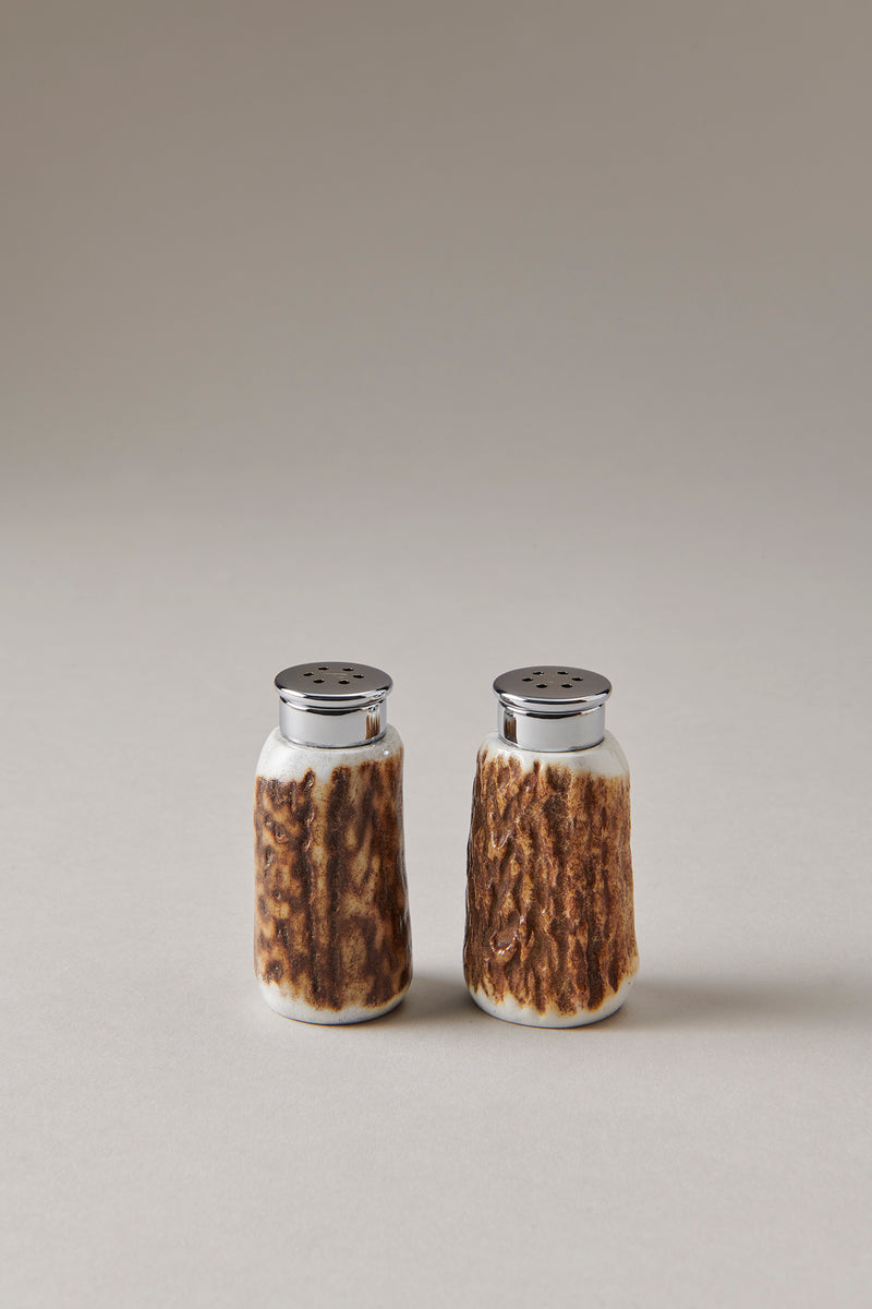 Stag antler Salt and pepper sprinkle set