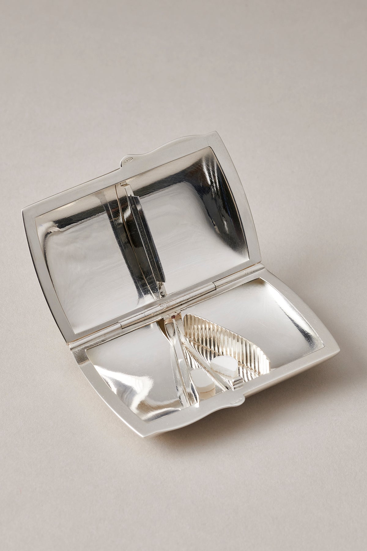 Sterling silver Pill box with cutter – Lorenzi Milano