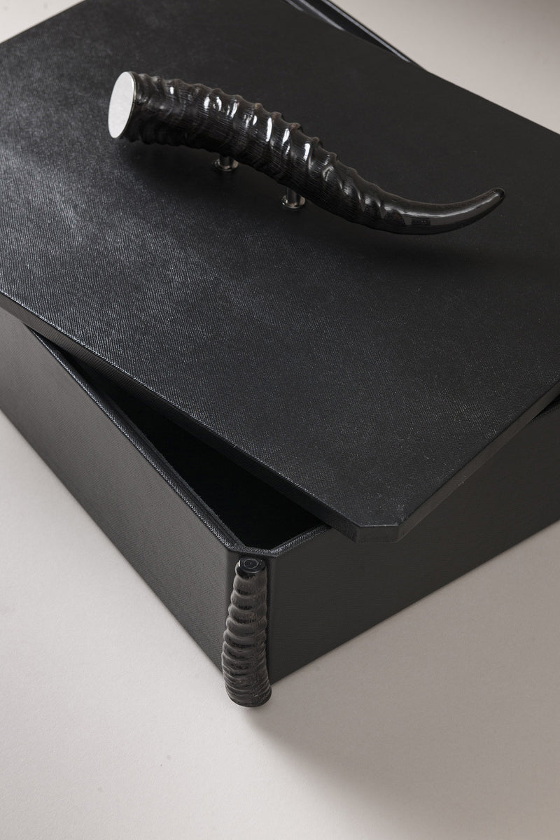 Porta oggetti rettangolare - Rectangular tidy box nautical leather –  Lorenzi Milano