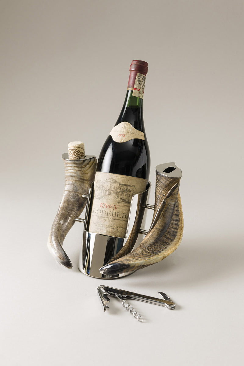 Porta bottiglie con impugnature - Wine bottle rest with handles