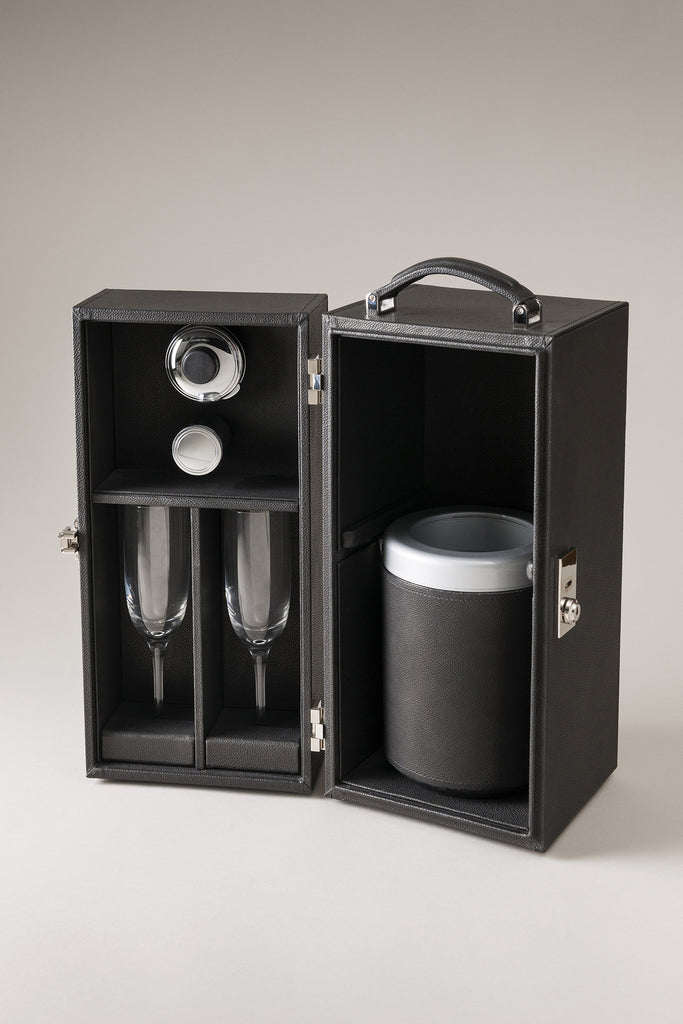 Calfskin Champagne travelling box – Lorenzi Milano