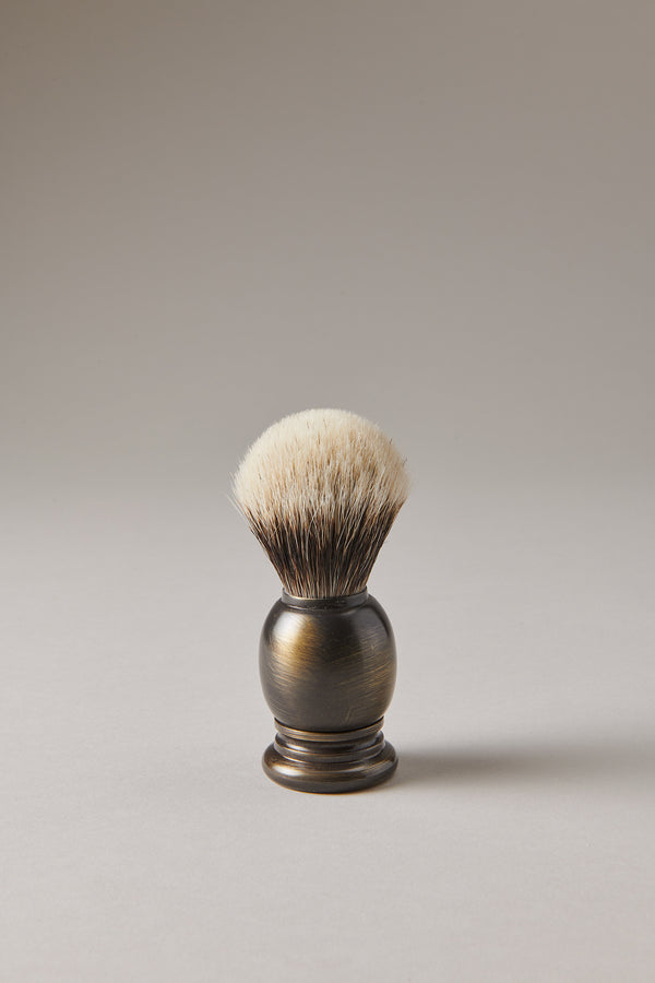 Pennello barba ottone anticato - Antique brass shaving brush