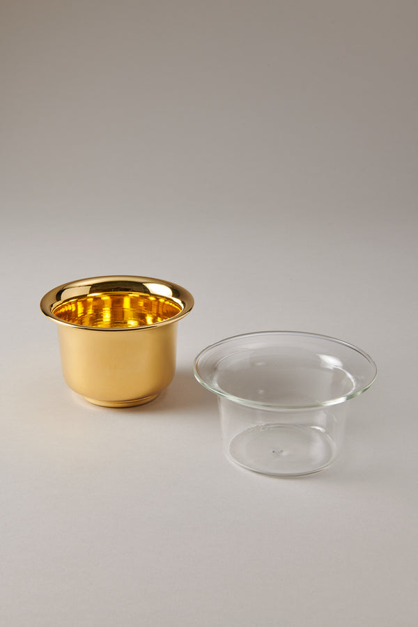 Gold plated brass Shaving mug
