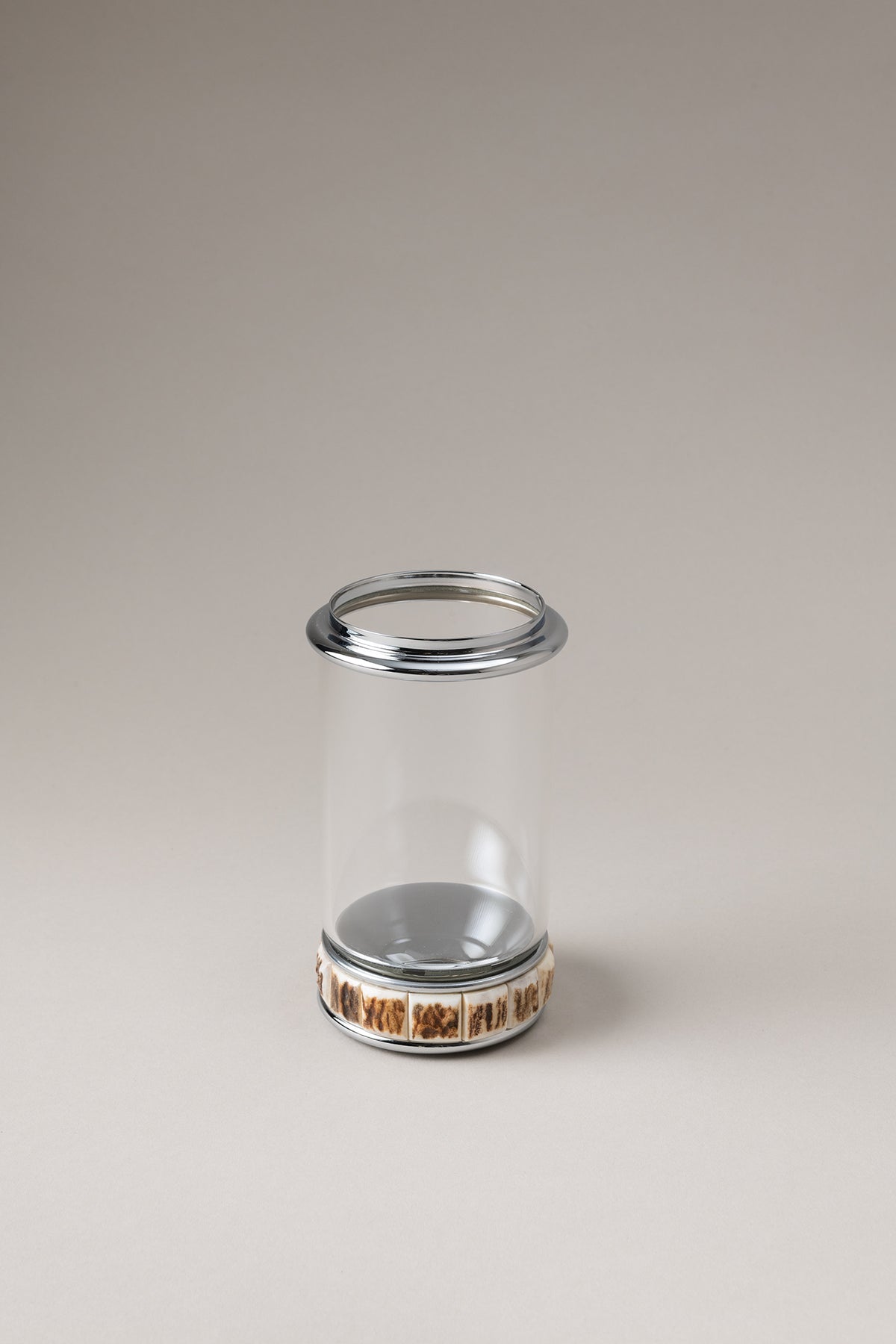 Stag antler Glass toothbrush pot with glass dome – Lorenzi Milano
