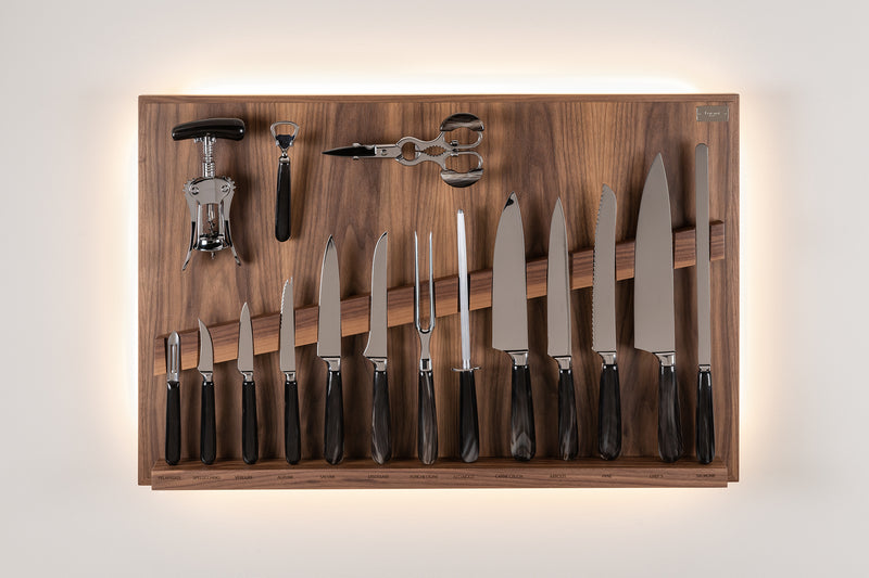 Coltelliera media in Zebu - Zebu Medium wall-mounted knives set