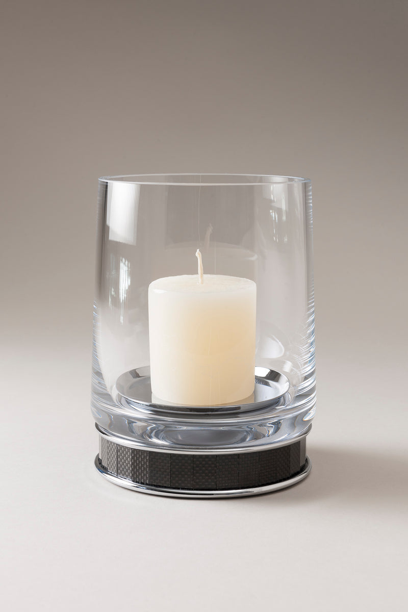 Lorenzi Milano Porta candele grande in Carbonio