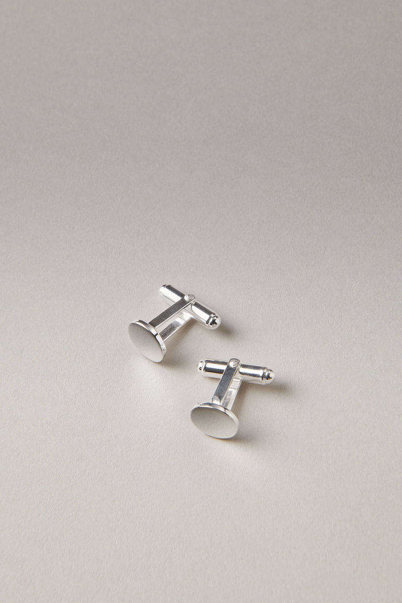 Sterling silver Circle cuff-links